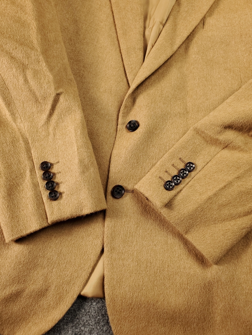Stafford Camel Hair Blazer Jacket 52R Sport Coat Tan Beige Classic Fit Business - Picture 5 of 13
